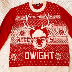 Dwight from “the Office” ugly Christmas sweater | Large